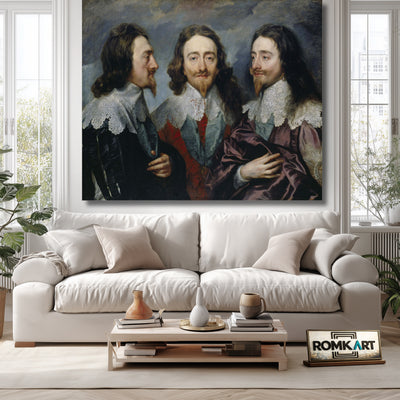 Anthony Van Dyck Triple portrait of Charles I 1635 – Reproduction