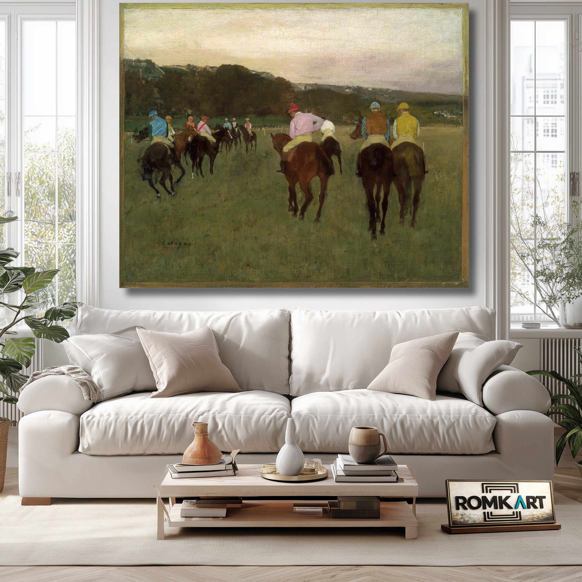 Edgar Degas Racehorses At Longchamp C 1871-74 – Reproduction