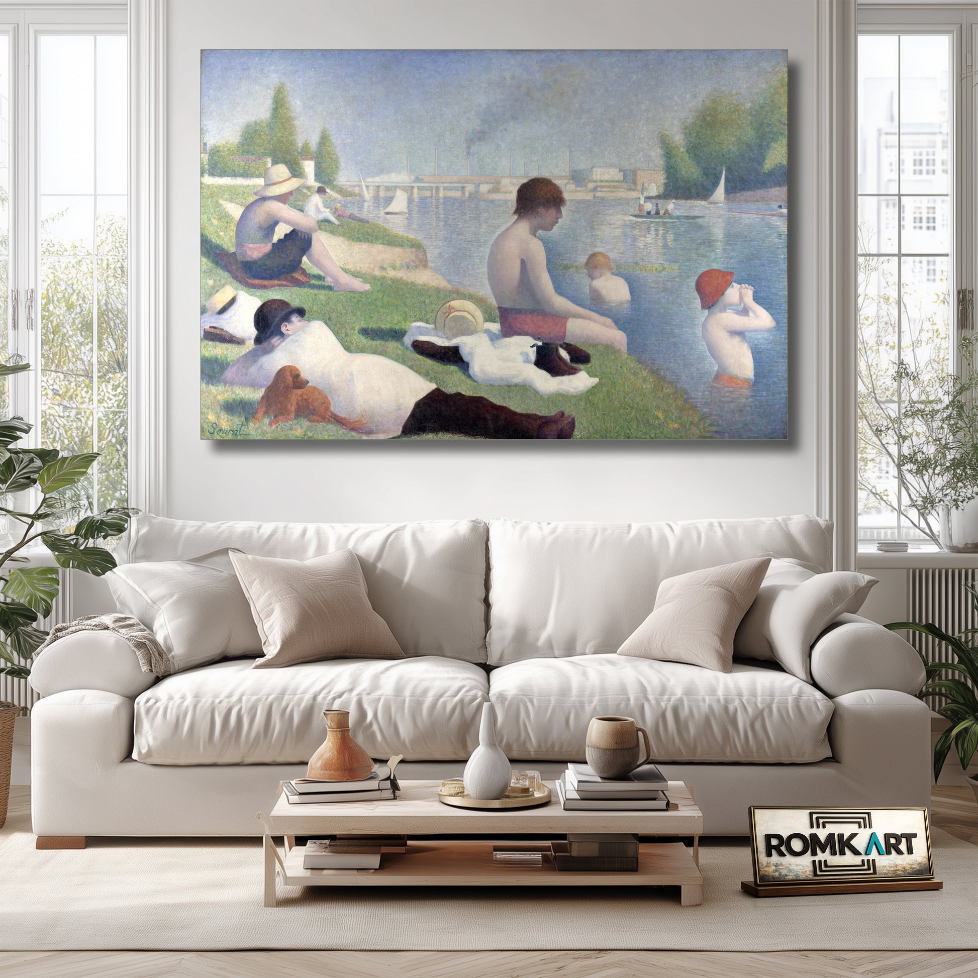 Georges Seurat Bathers At Asnires 1884-1887 – Reproduction