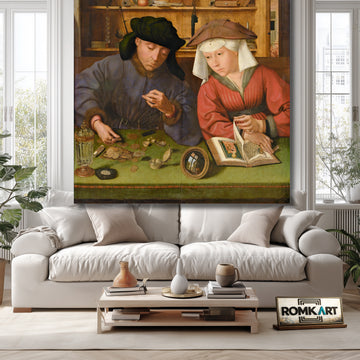 Quentin Matsys The Money Lender And His Wife 1514 – Reproduction