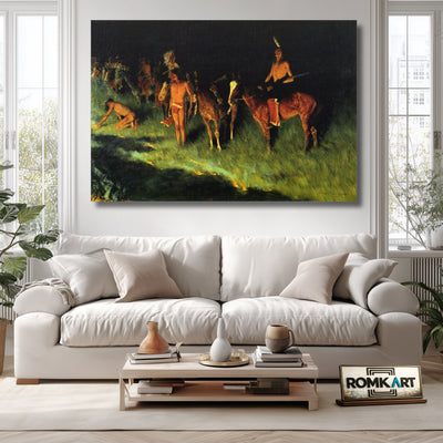 Frederic Remington The Grass Fire 1908 – Reproduction