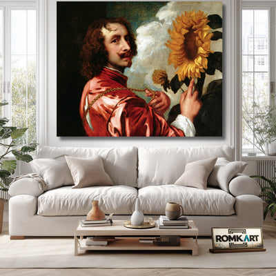 Anthony Van Dyck Self-portrait With A Sunflower 1633 – Reproduction