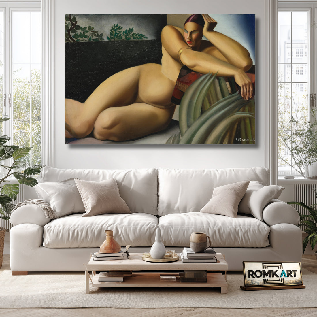 Tamara De Lempicka Nude On A Terrace 1925 – Reproduction
