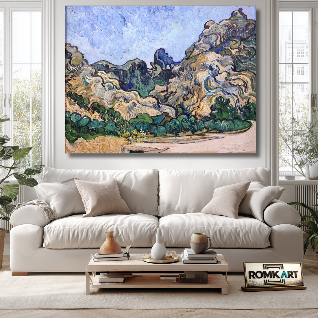 Vincent Van Gogh Mountains At Saint-rmy 1889 – Reproduction