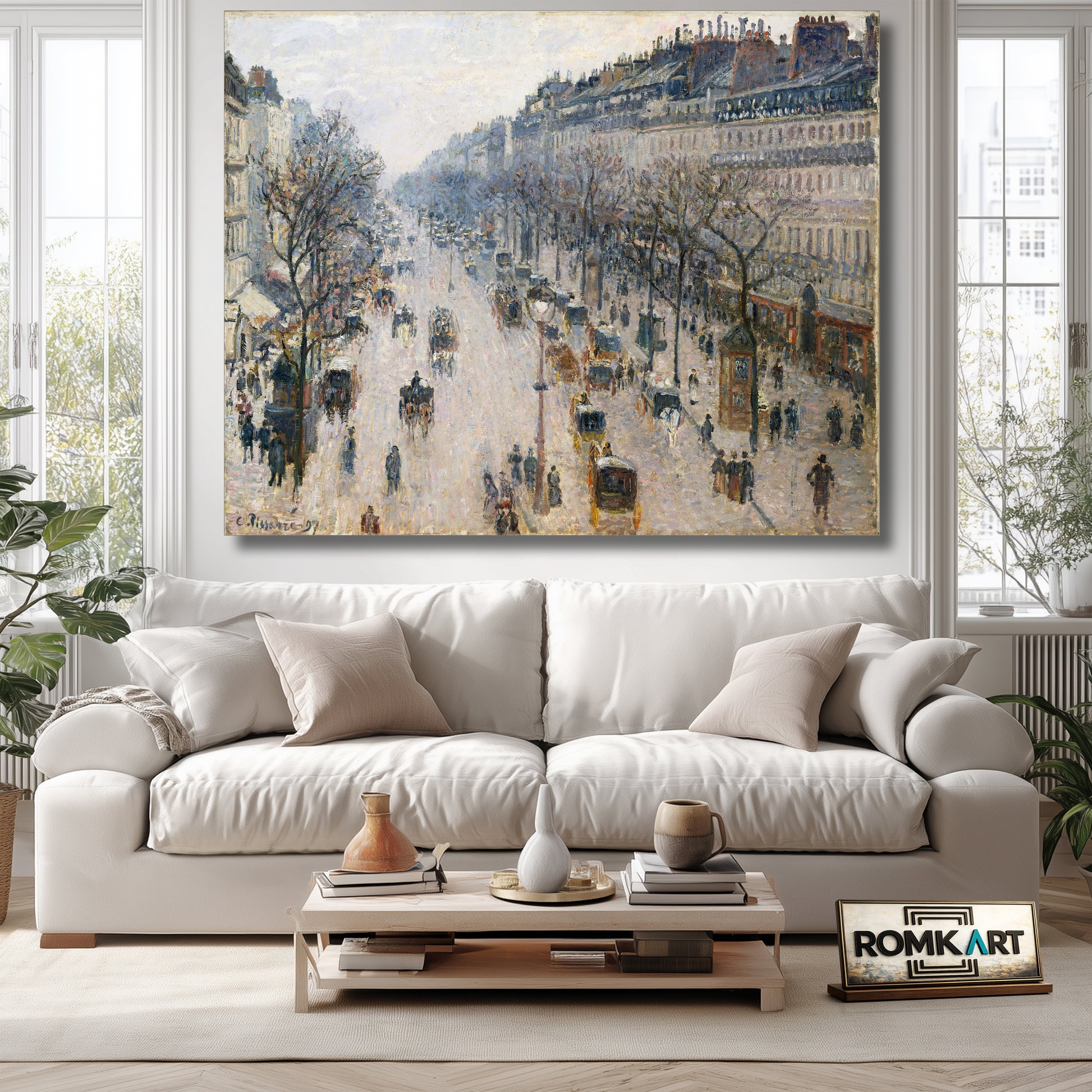 Camille Pissarro The Boulevard Montmartre Winter Morning 1897 – Reproduction
