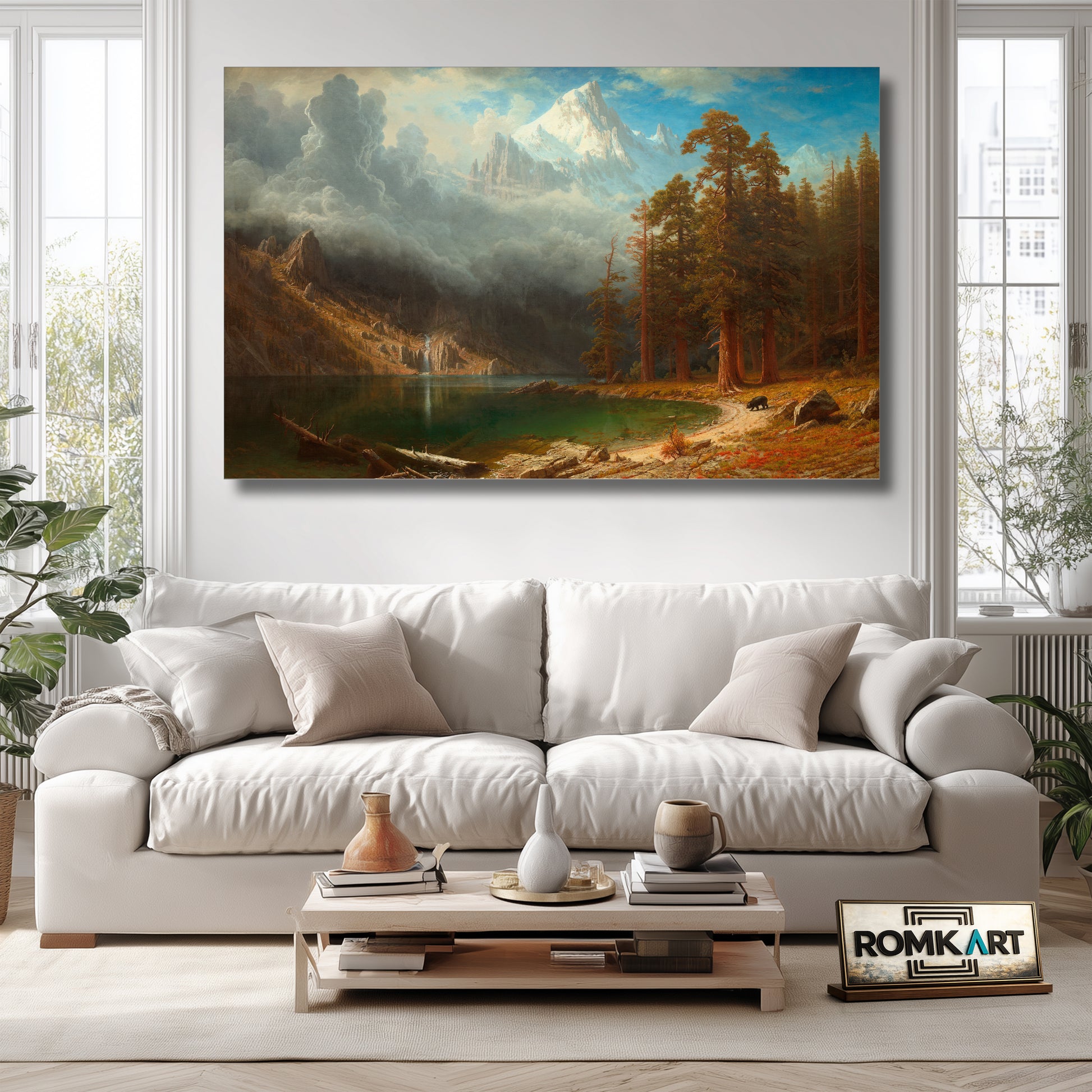 Albert Bierstadt Mount Corcoran 1876-1877 - Reproduction by RomKart - Hand-Painted Oil Painting