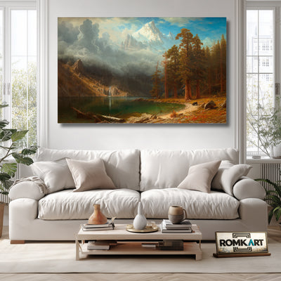 Albert Bierstadt Mount Corcoran 1876-1877 - Reproduction by RomKart - Hand-Painted Oil Painting
