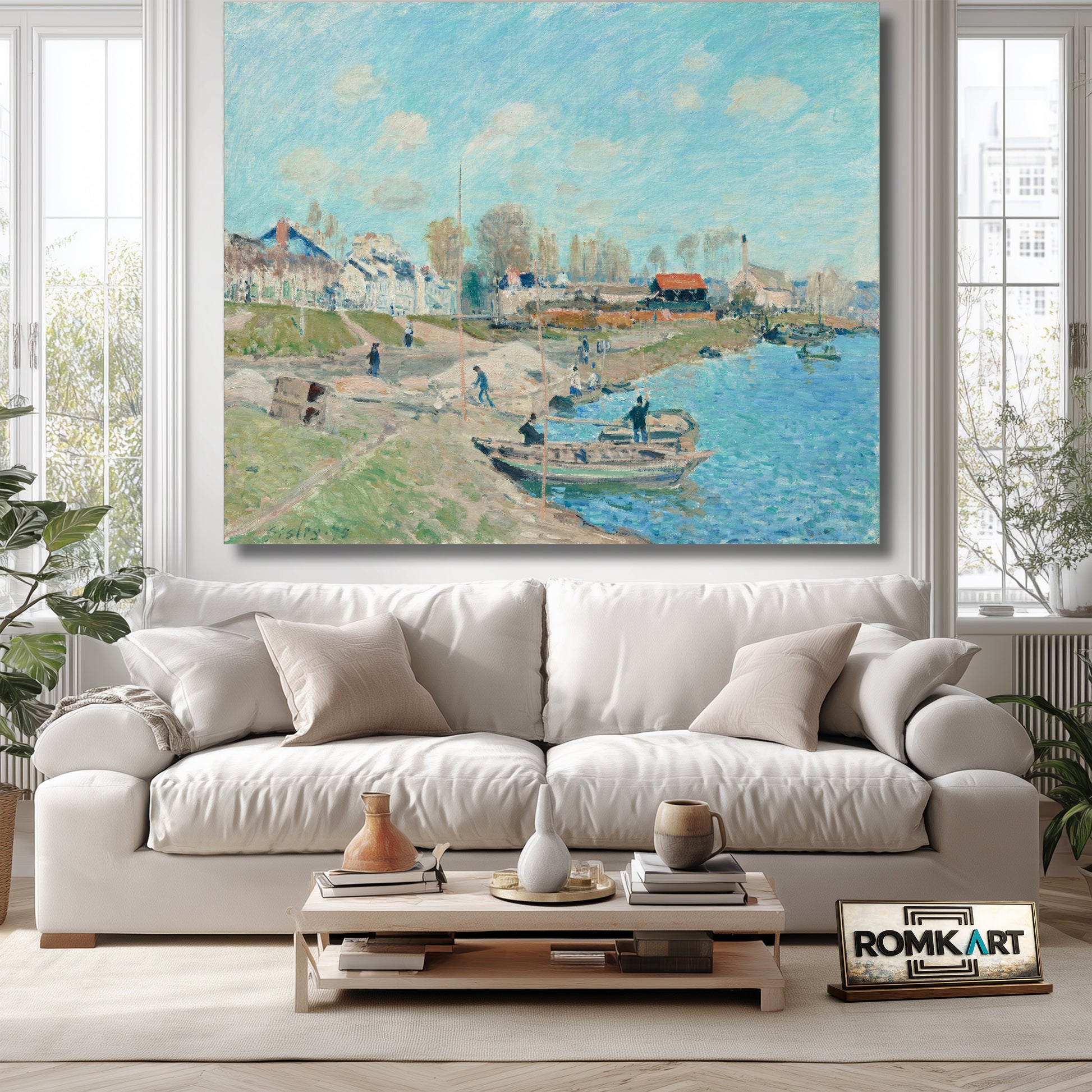 Sand On The Quayside Port-marly 1875 – Reproduction