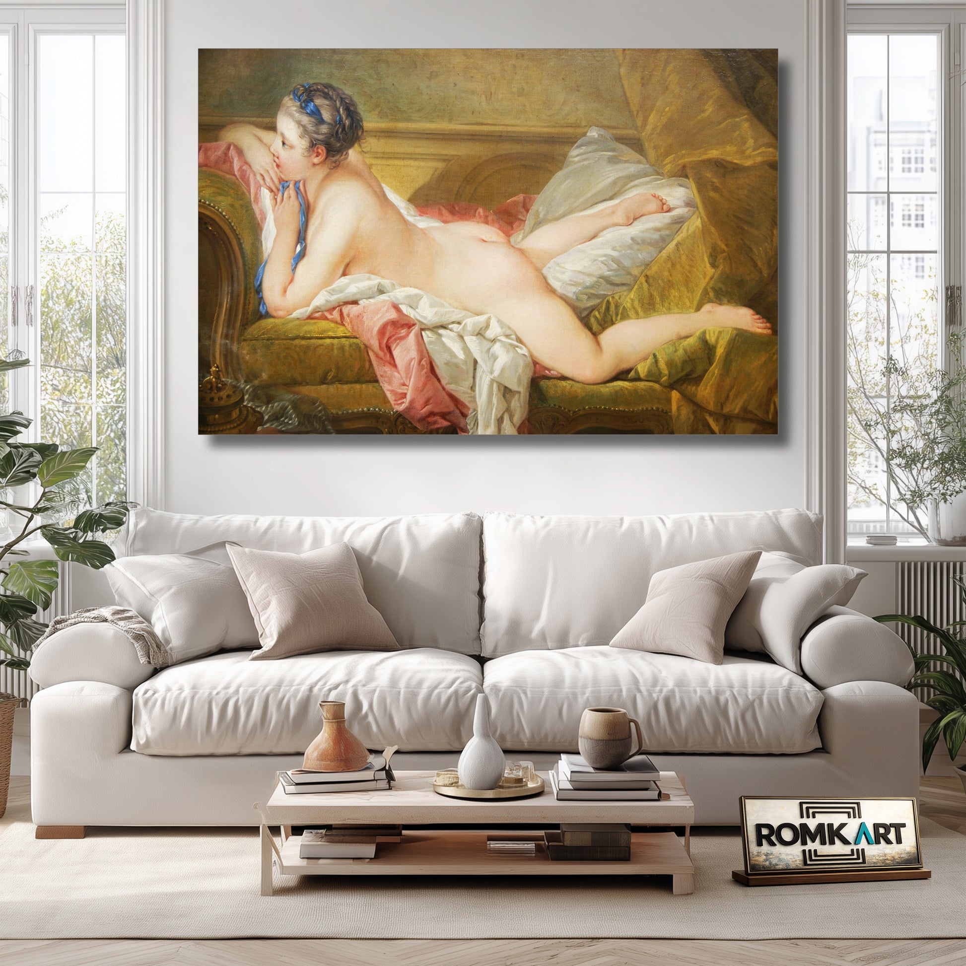 Francois Boucher Resting Girl 1752 – Reproduction