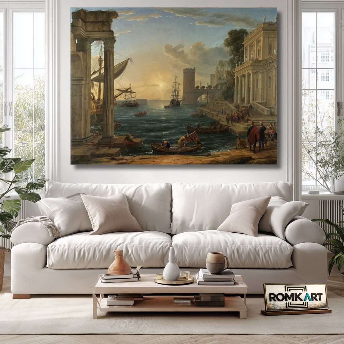 Claude Lorrain Seaport With The Embarkation Of The Queen Of Sheba 1648 – Reproduction