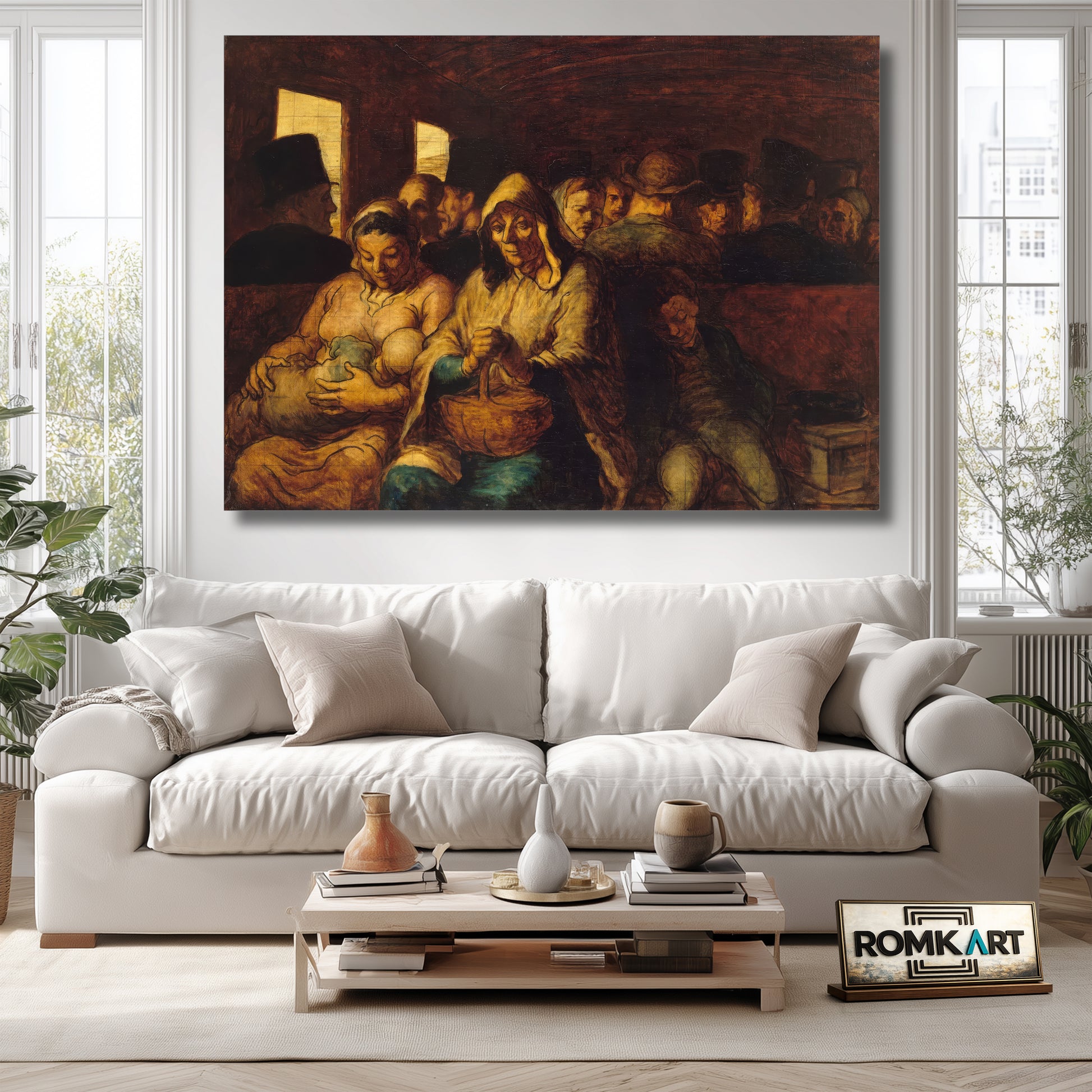 Honor Daumier The Third-class Carriage 1862 Realist Masterpieces – Reproduction
