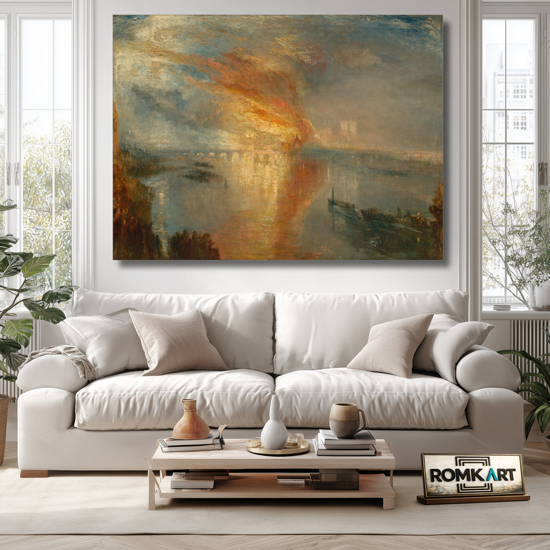 William Turner The Burning Of The Houses Of Parliament 1834 – Reproduction