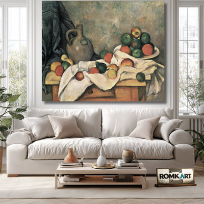 Paul Cezanne Curtain Jug And Fruit Bowl 1893 – Reproduction
