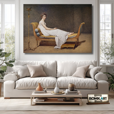 Jacques-louis David Portrait Of Madame Rcamier 1800 – Reproduction