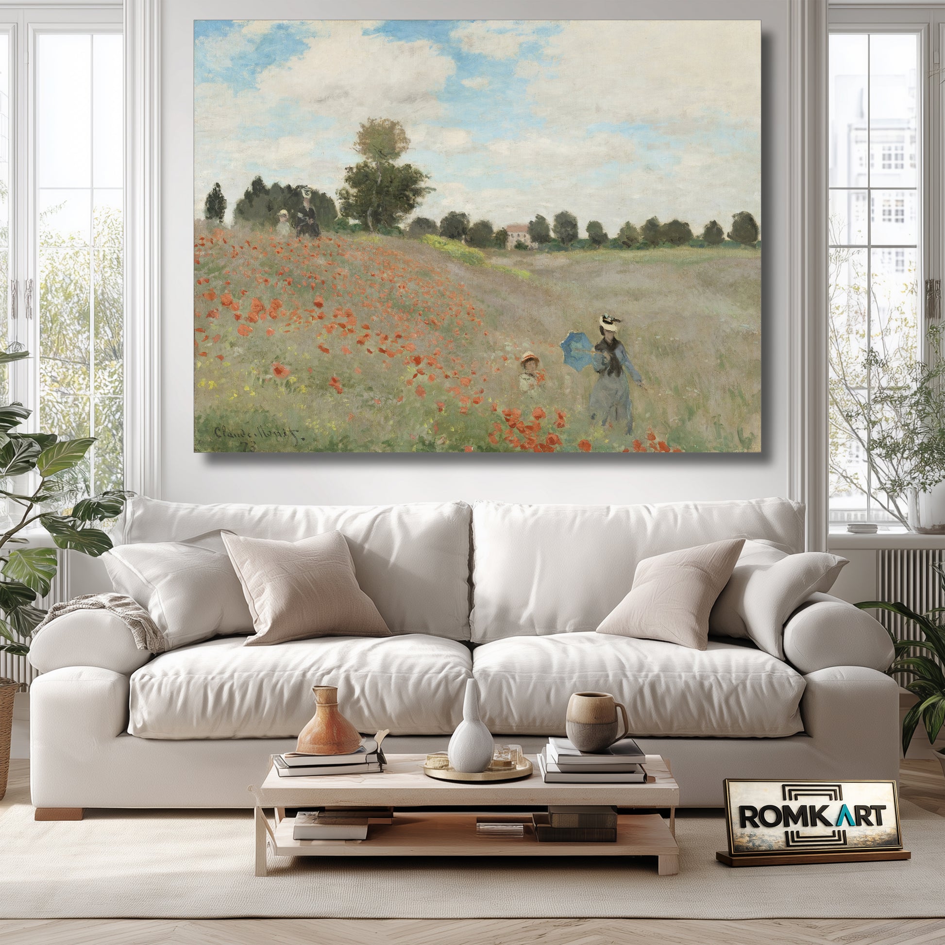 Claude Monet Poppy Field At Argenteuil – Reproduction