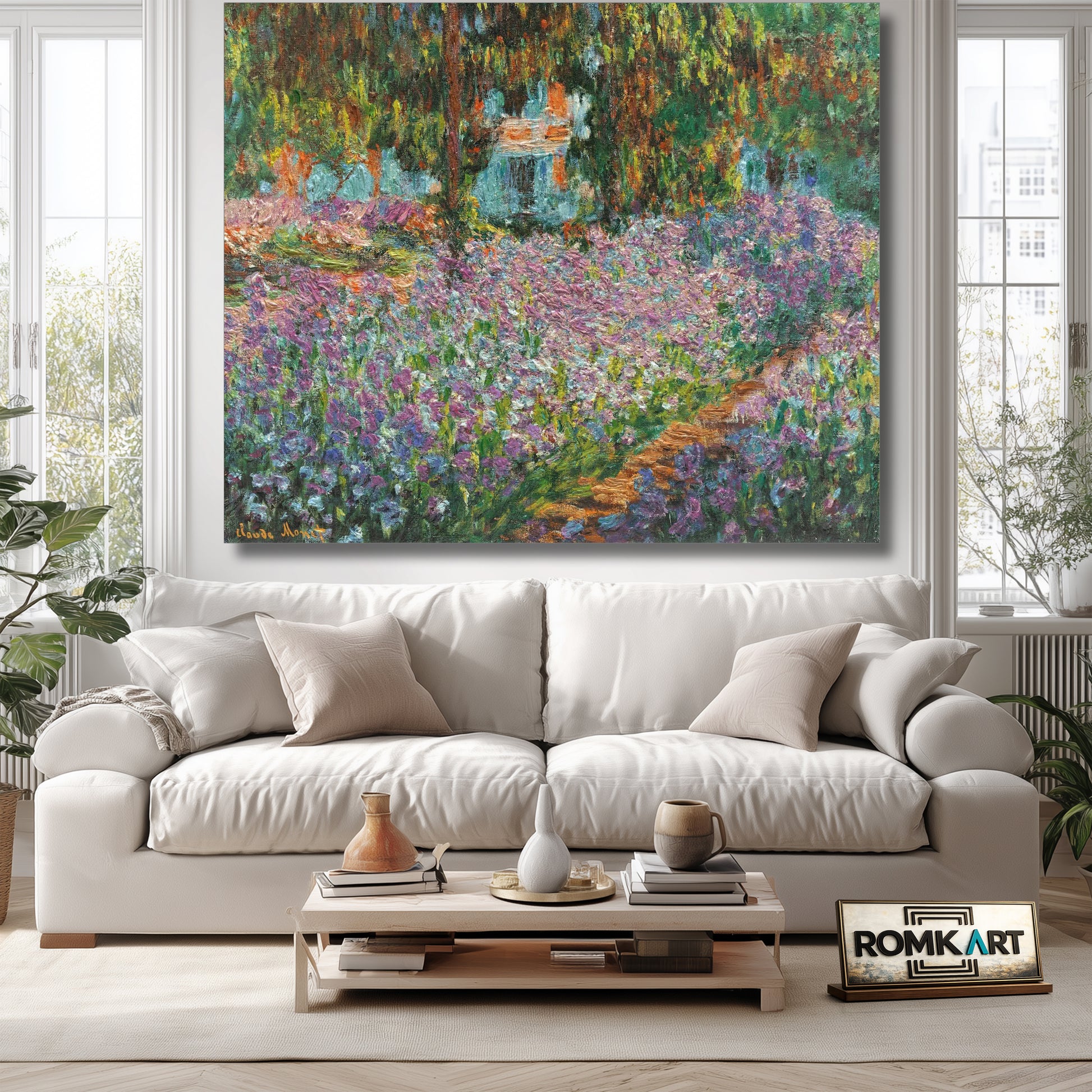 Claude Monet Irises The Artist's Garden at Giverny 1900 – Reproduction