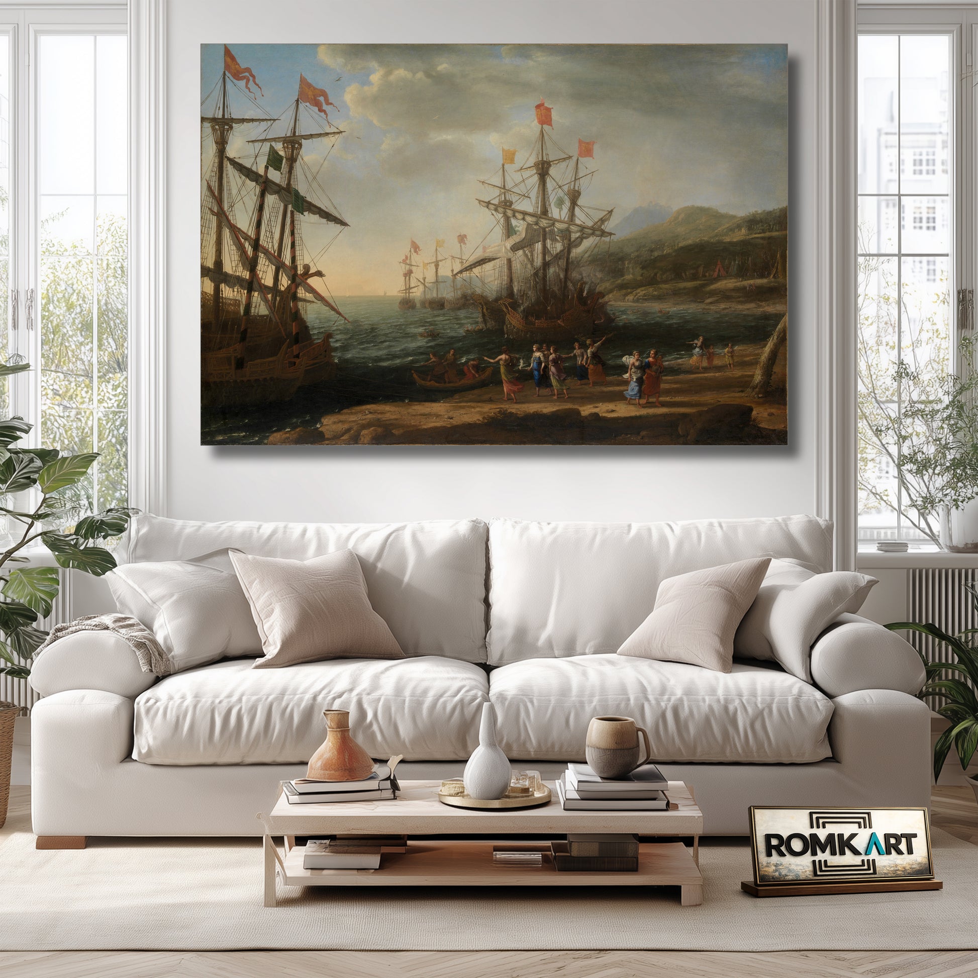 Claude Lorrain The Trojan Women Setting Fire To Their Fleet 1643 – Reproduction