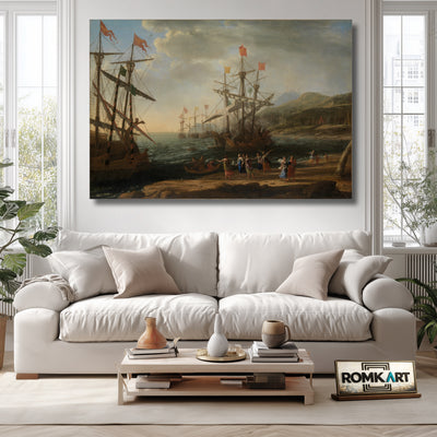 Claude Lorrain The Trojan Women Setting Fire To Their Fleet 1643 – Reproduction