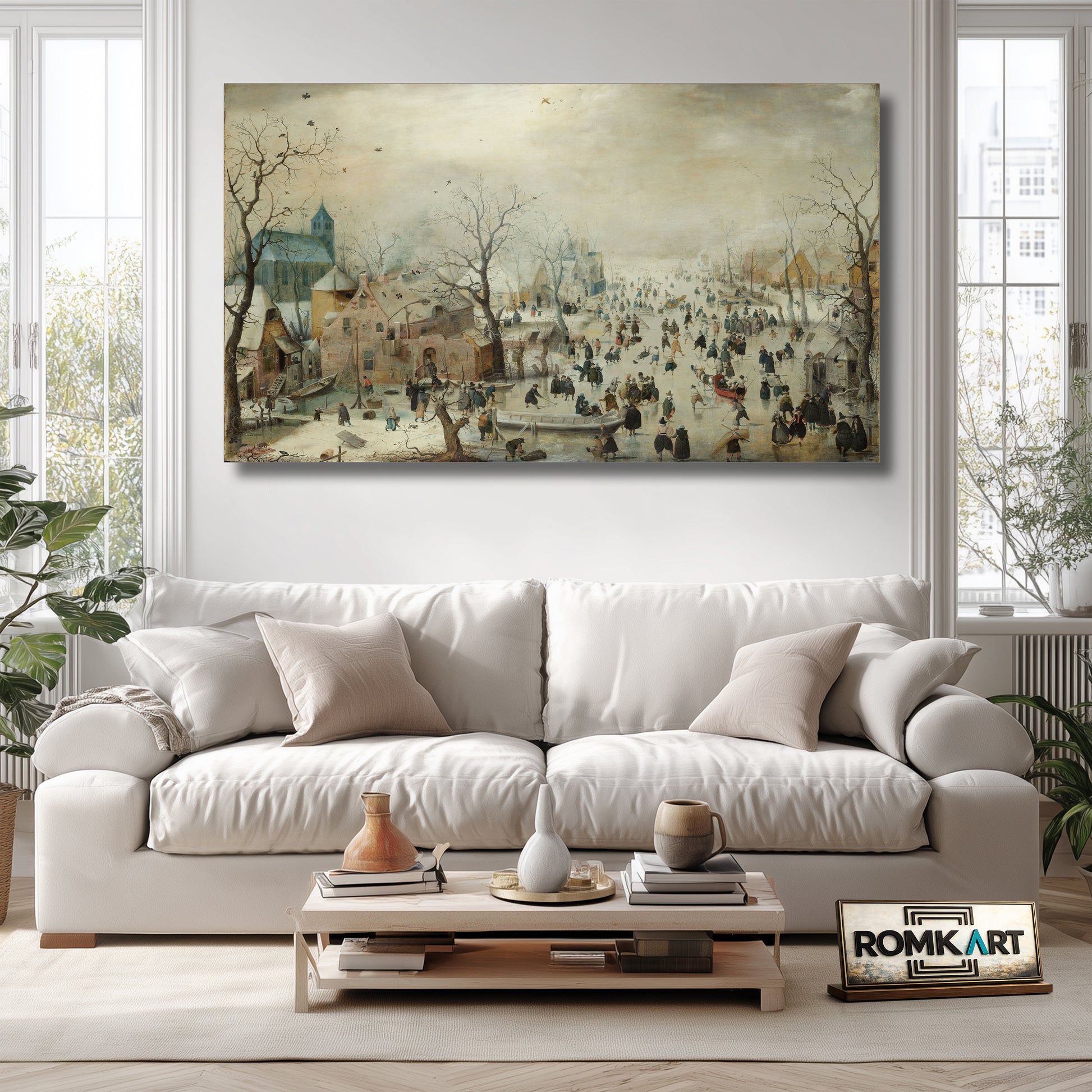 Hendrick Avercamp Winter Landscape With Ice Skaters 1608 – Reproduction