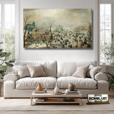 Hendrick Avercamp Winter Landscape With Ice Skaters 1608 – Reproduction
