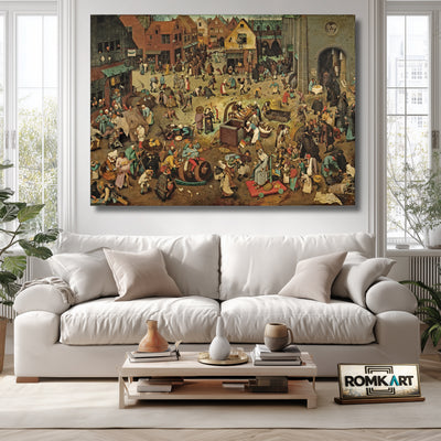 Pieter Bruegel The Elder The Fight Between Carnival And Lent 1559 – Reproduction