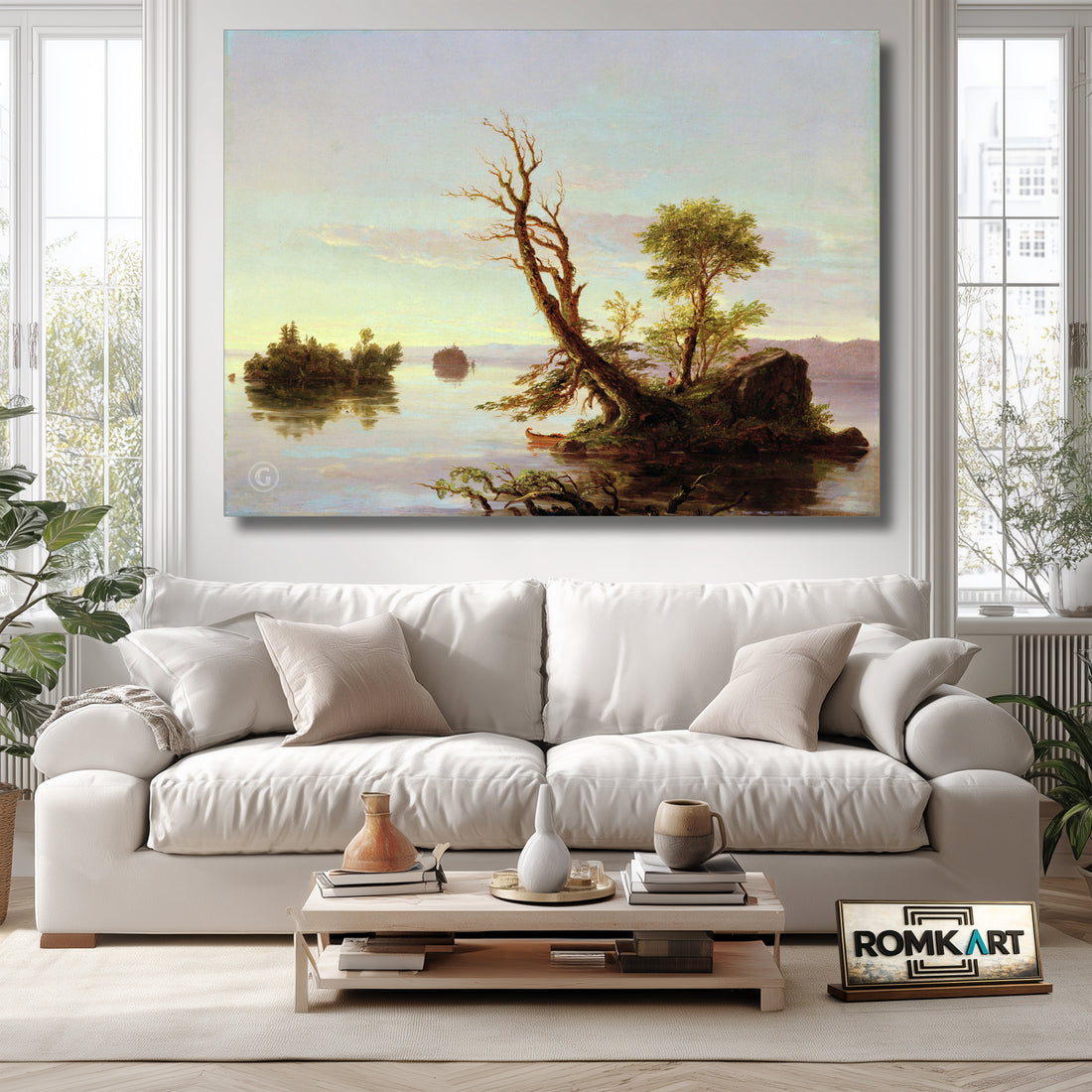Thomas Cole American Lake Scene 1844 – Reproduction
