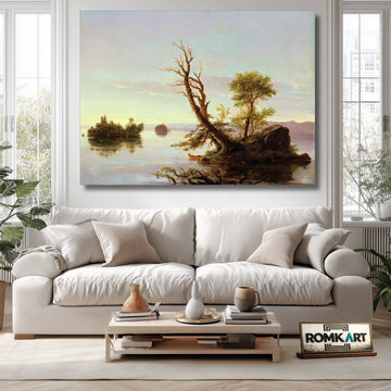 Thomas Cole American Lake Scene 1844 – Reproduction