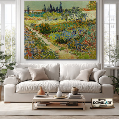 Vincent Van Gogh Garden At Arles 1888 – Reproduction