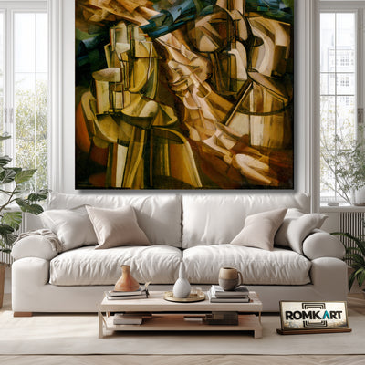 Marcel Duchamp The King And Queen Surrounded By Swift Nudes 1912 – Reproduction