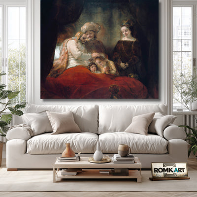 Rembrandt Jacob Blessing The Sons Of Joseph 1656 – Reproduction