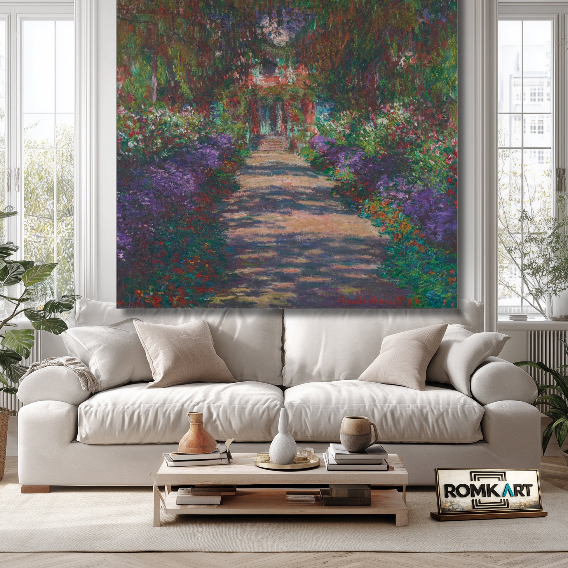 Claude Monet Pathway In Monet Garden At Giverny 1902 – Reproduction