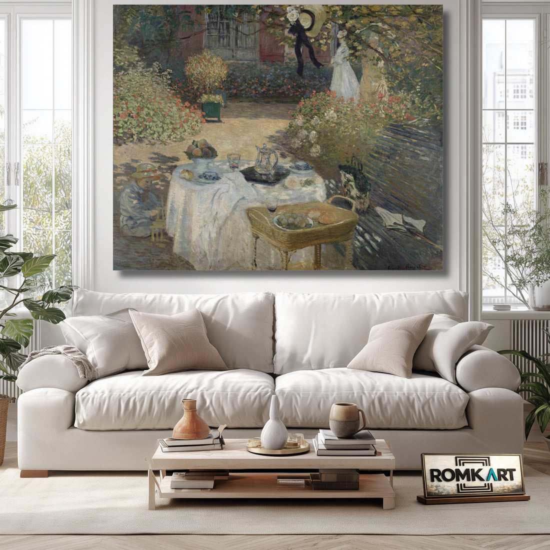 Claude Monet Luncheon In Monet's Garden At Argenteuil – Reproduction