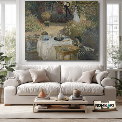 Claude Monet Luncheon In Monet's Garden At Argenteuil – Reproduction