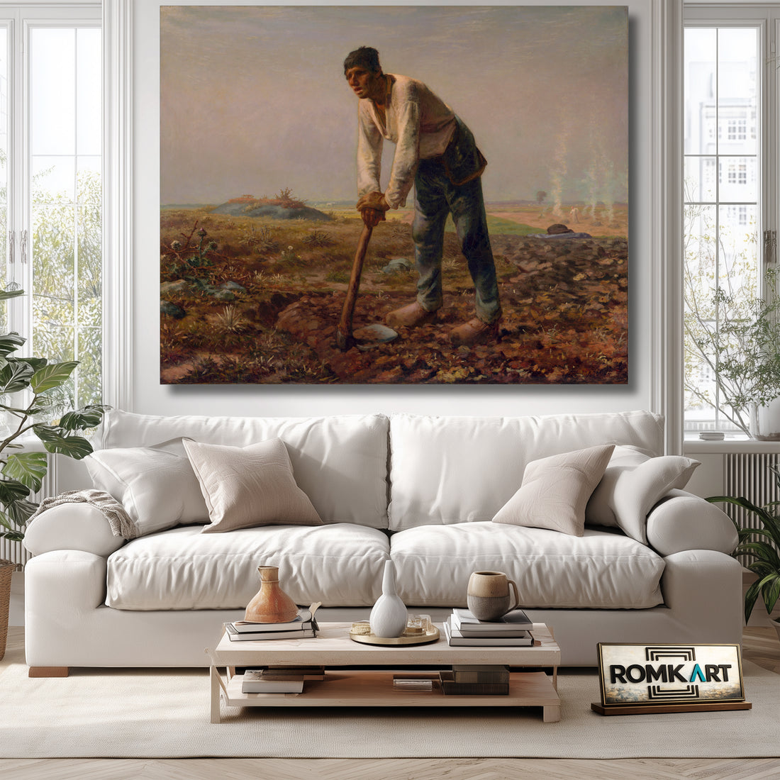 Jean-francois Millet Man With A Hoe – Reproduction