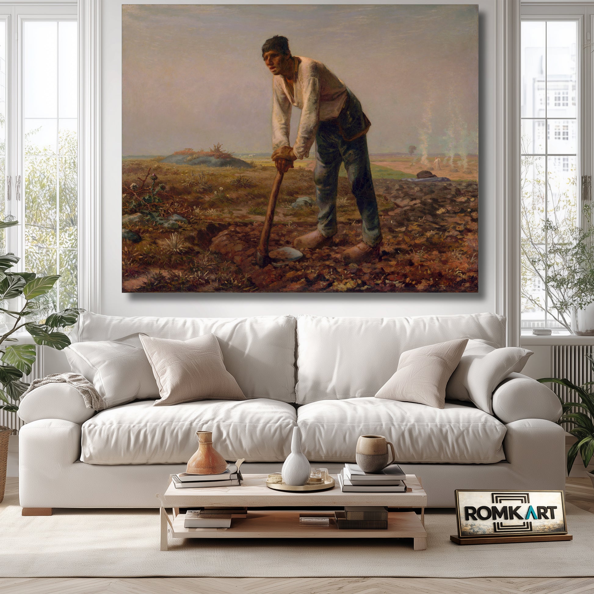 Jean-francois Millet Man With A Hoe – Reproduction