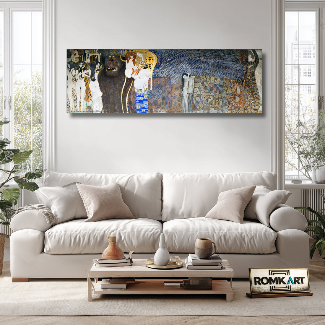 Gustav Klimt Beethoven Frieze The Hostile Powers Panel 5 Short Wall – Reproduction