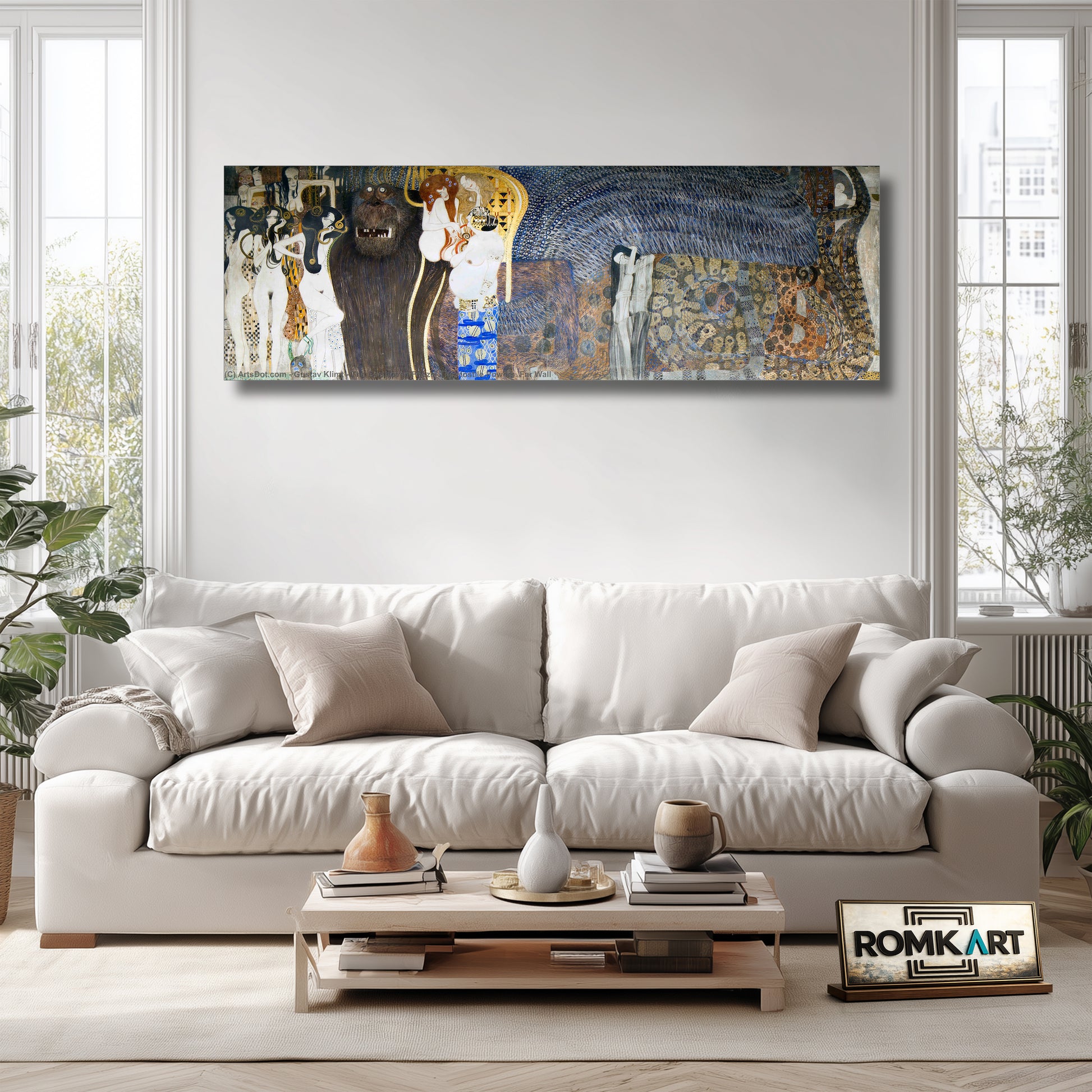 Gustav Klimt Beethoven Frieze The Hostile Powers Panel 5 Short Wall – Reproduction