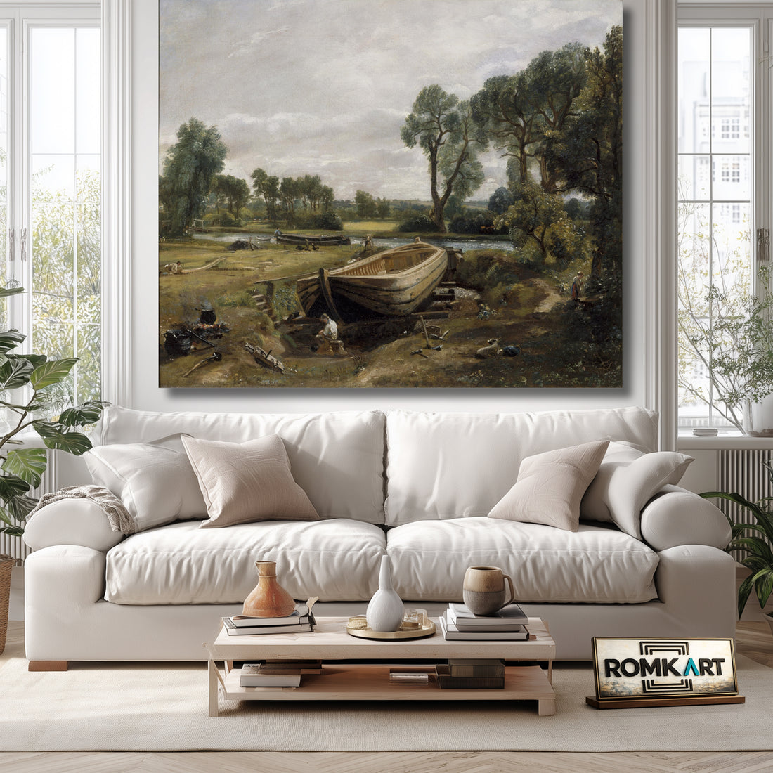 John Constable Boat-building Near Flatford Mill 1815 – Reproduction