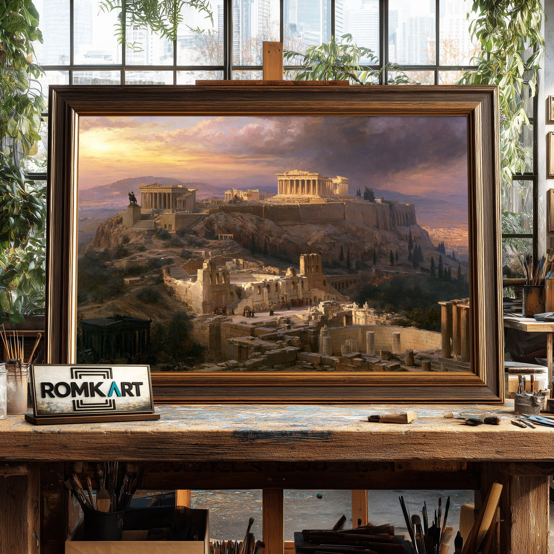 Acropolis of Athens hand-painted oil painting on canvas