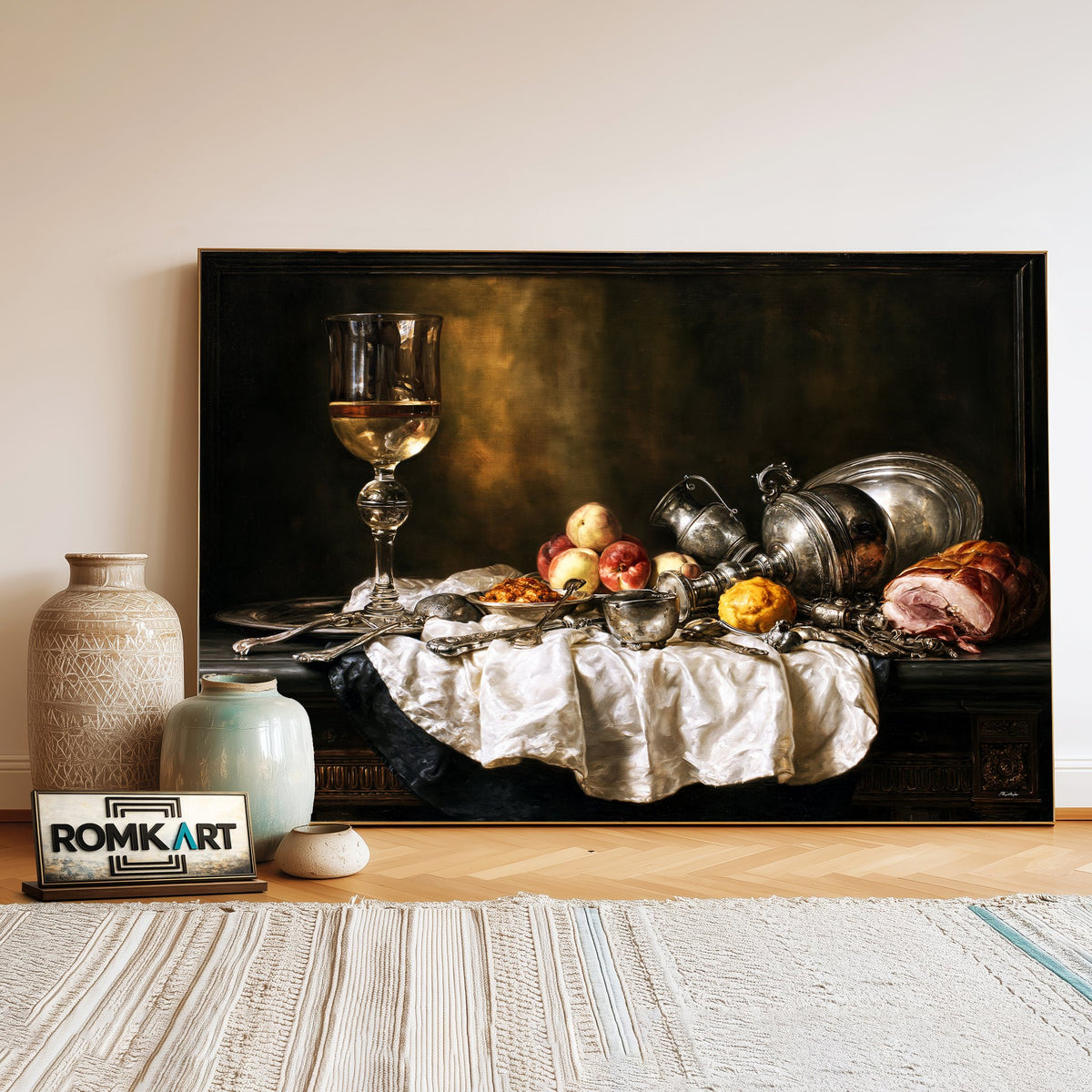 17Th Century Dutch Banquet Still Life Oil Painting - image 3