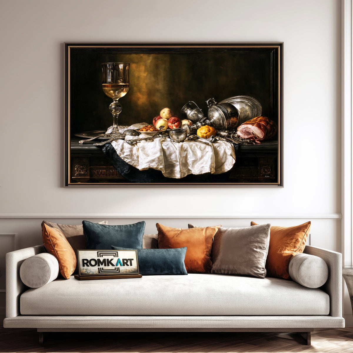 17Th Century Dutch Banquet Still Life Oil Painting - image 4