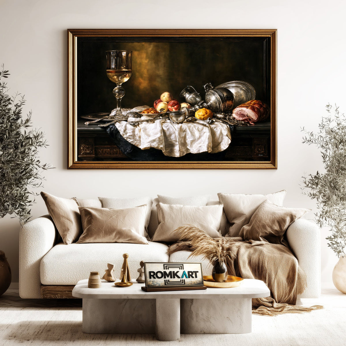 17Th Century Dutch Banquet Still Life Oil Painting - image 5