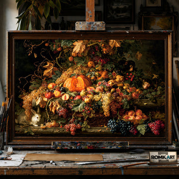 17th century Flemish Dutch Baroque Fruits Still Life - Hand-Painted Oil Painting - View 1