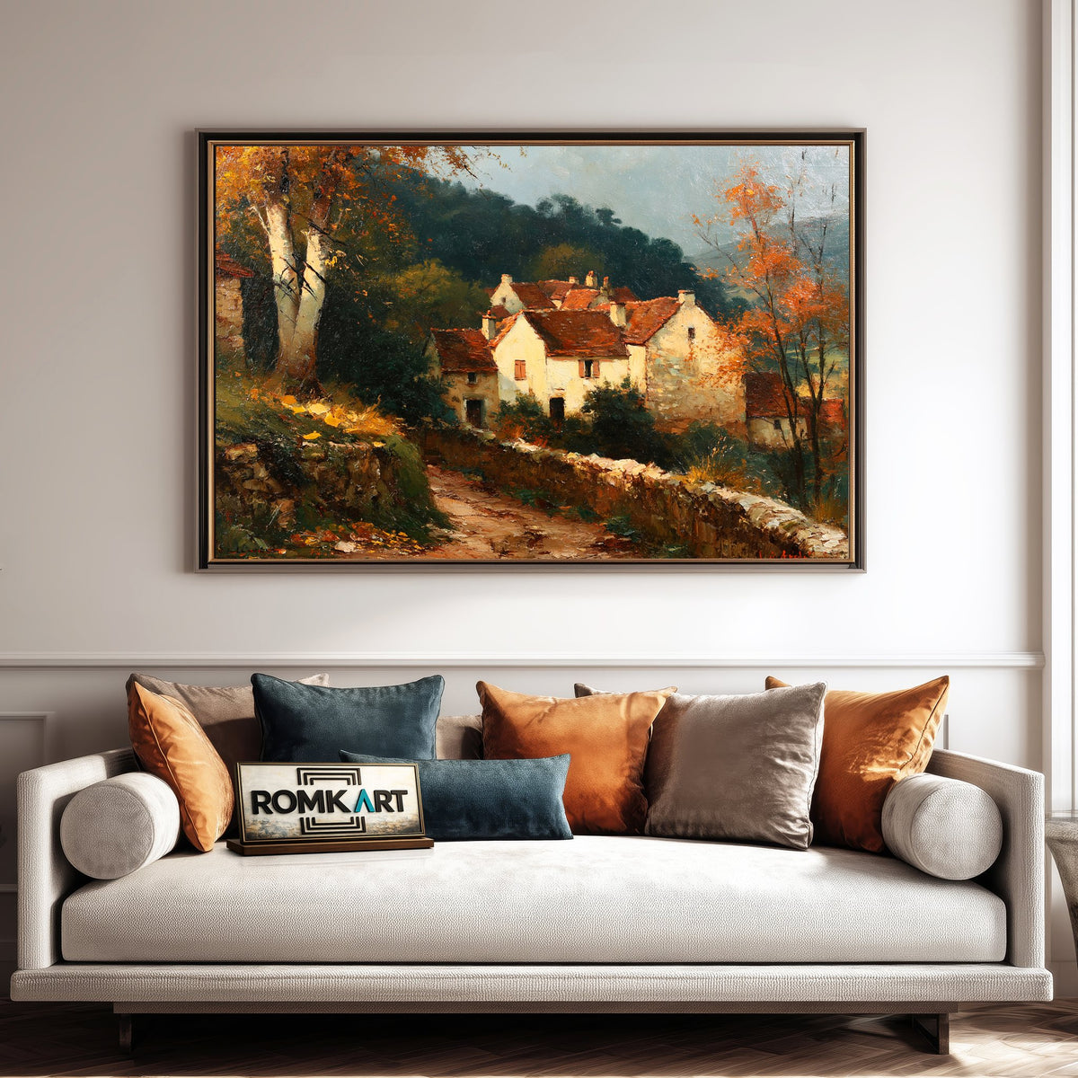 1950s French Countryside Oil Painting - image 4