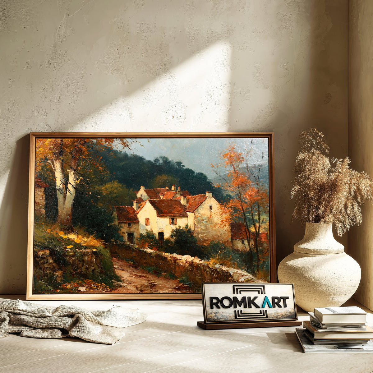 1950s French Countryside Oil Painting - image 6
