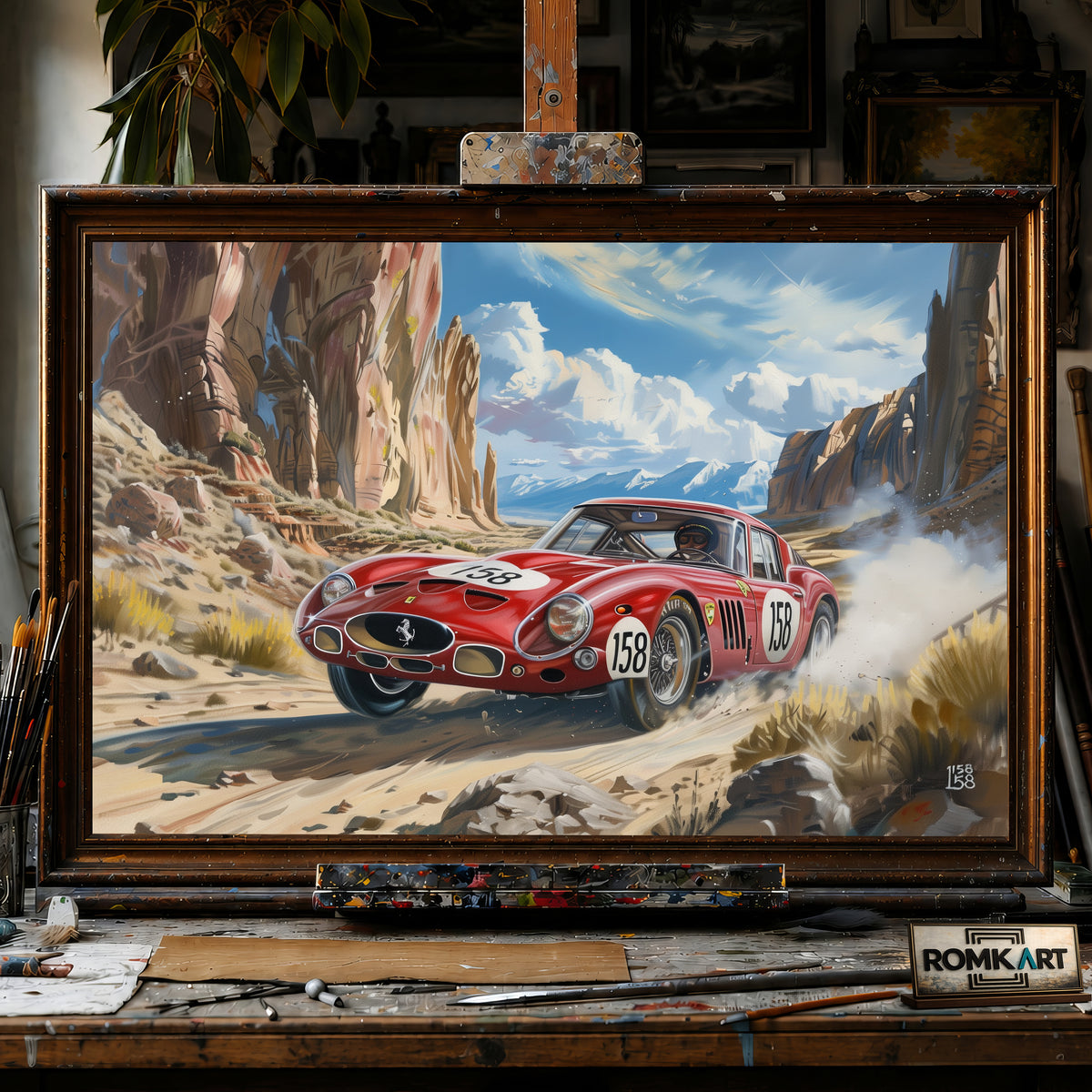 1962 Ferrari 250 GTO Automotive Oil Painting