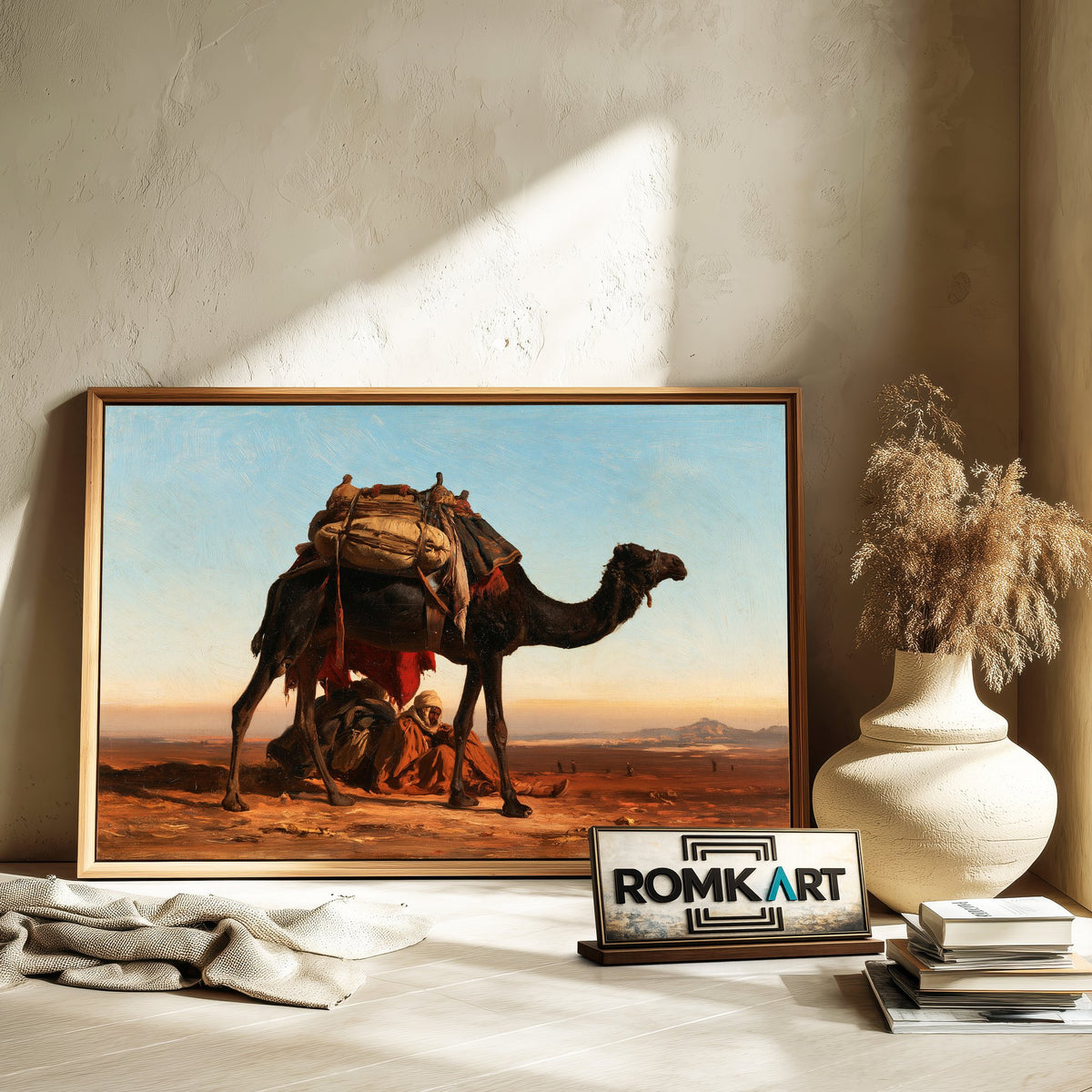 19Th Black Camel Oil Painting - image 6