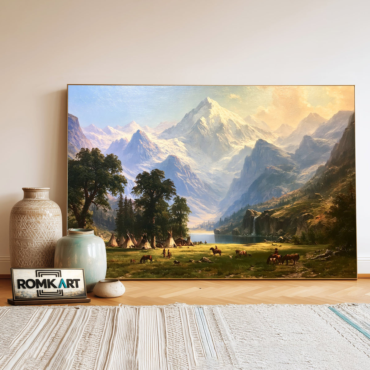 19th century American Landscape Historical Oil Painting - image 3