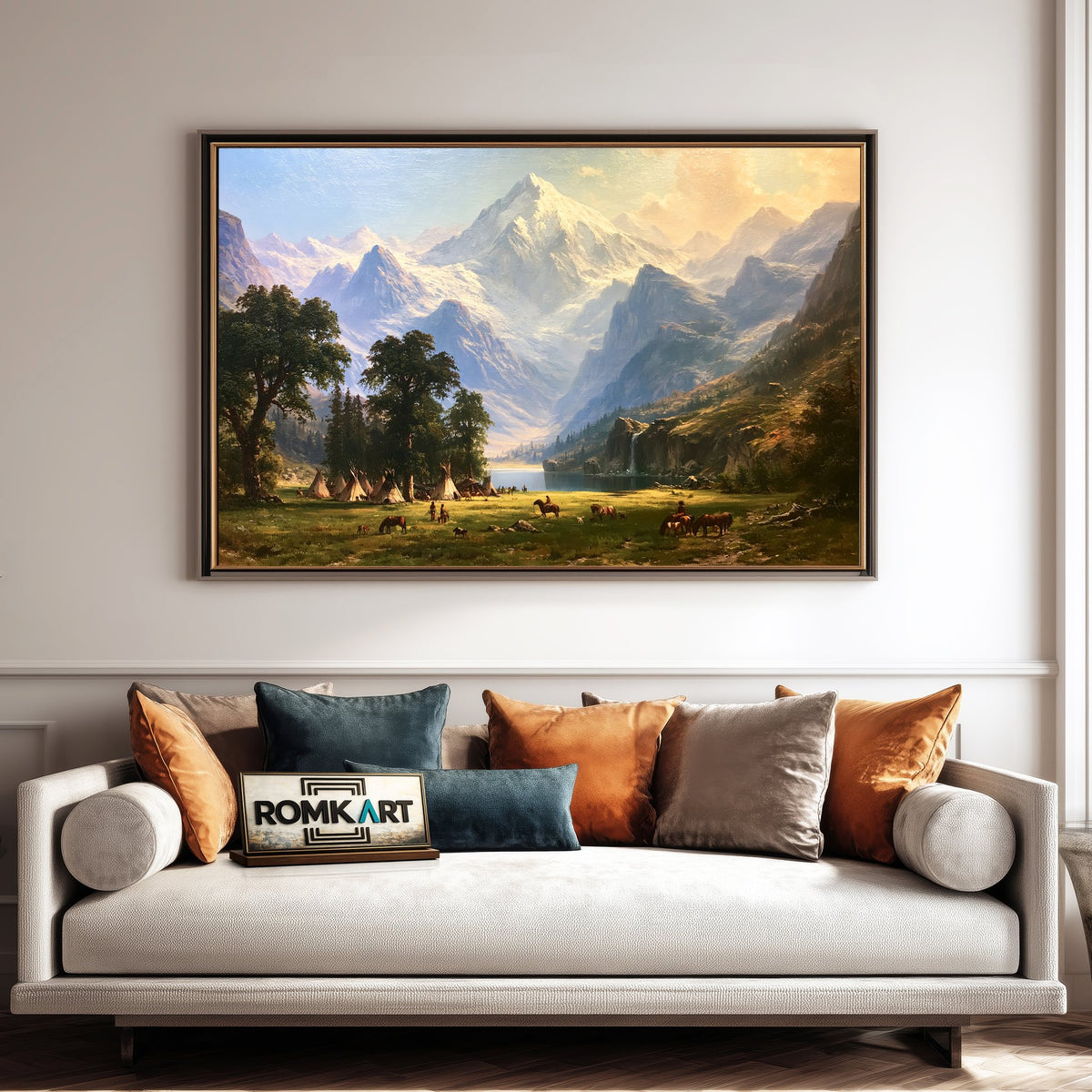 19th century American Landscape Historical Oil Painting - image 4