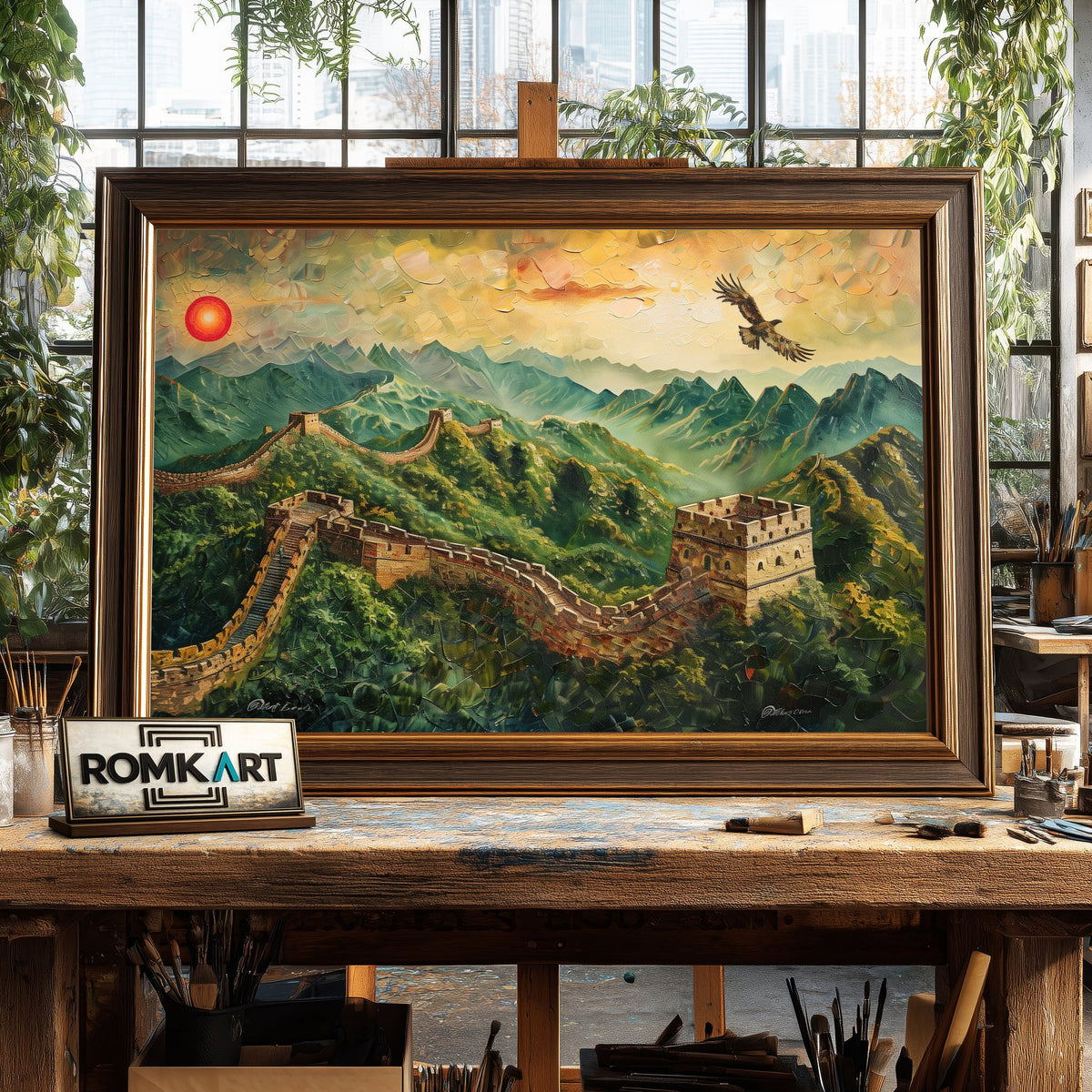 Great Wall Architectural Oil Painting